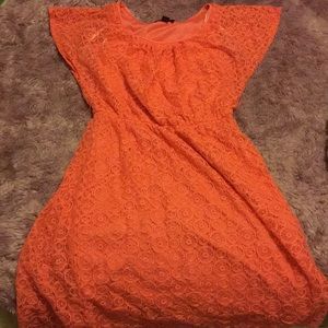Orange high/low dress